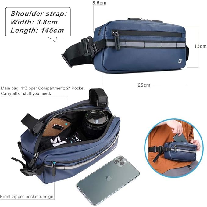Rhinowalk Multifunction Bike Handlebar Bag Front Bag 3L Bicycle Frame Bag Waterproof Shoulder Bag Handbag Waist Bag