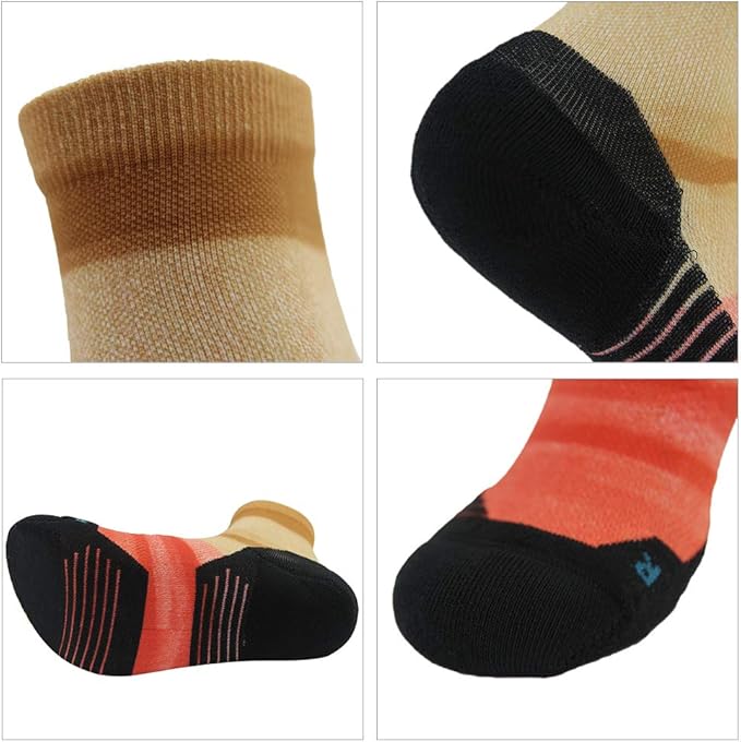 HUSO Unisex Digital Printed Athletic Quarter Running Socks 2,3,4,6,11 Pairs