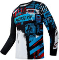 Men's MTB Shirt Long Sleeve Off-Road Motocross Cycling Jersey Mountain Bike Shirts Quick-Dry Moisture Wicking