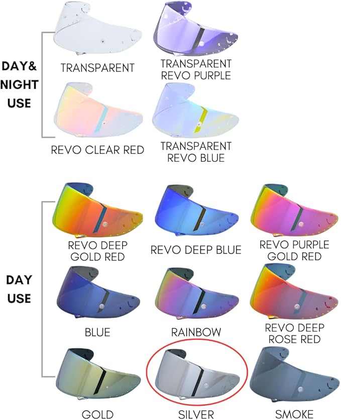 CWR-F1 Shield for RF-1200 Visor X14 NXR RF-SR Z7 Motorcycle Helmet Visor Replacement Sun Protection Anti-Scratch, Universal