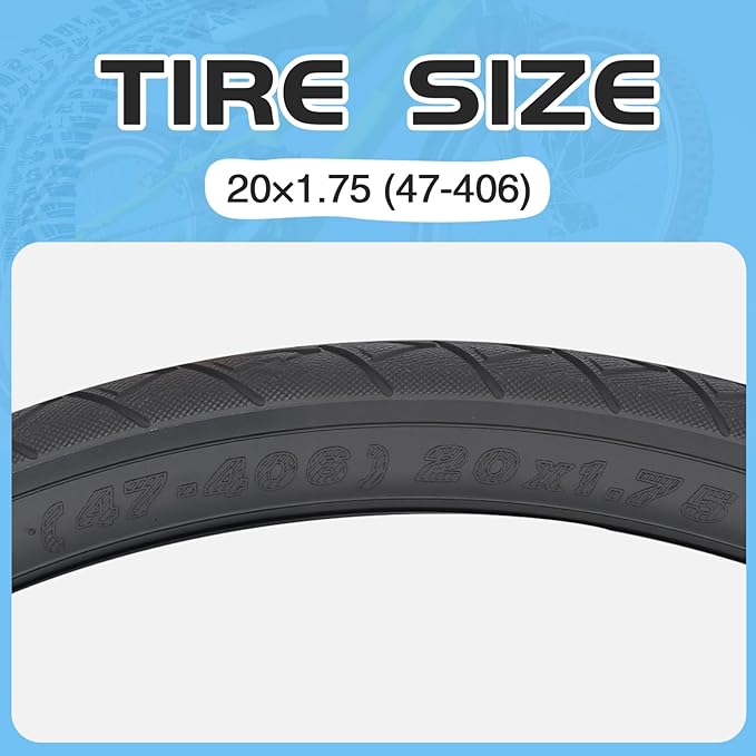 MEGHNA Bike Tire 20/24/26/27.5 inch Foldable Replacement Cruiser Bike Tire Mountain Bike Groove Anti-Slip with Tire Lever for Kids Hybrid Bike