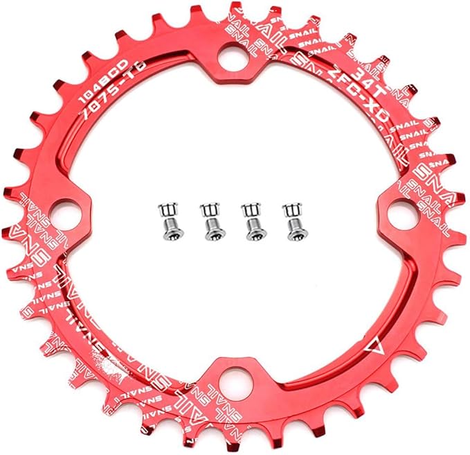CYSKY 104 BCD Chainring 30T to 52T Narrow Wide Chainring with Sprocket Bolts for 1x Set-up Road Bike Mountain Bike BMX MTB Gravel Ebike