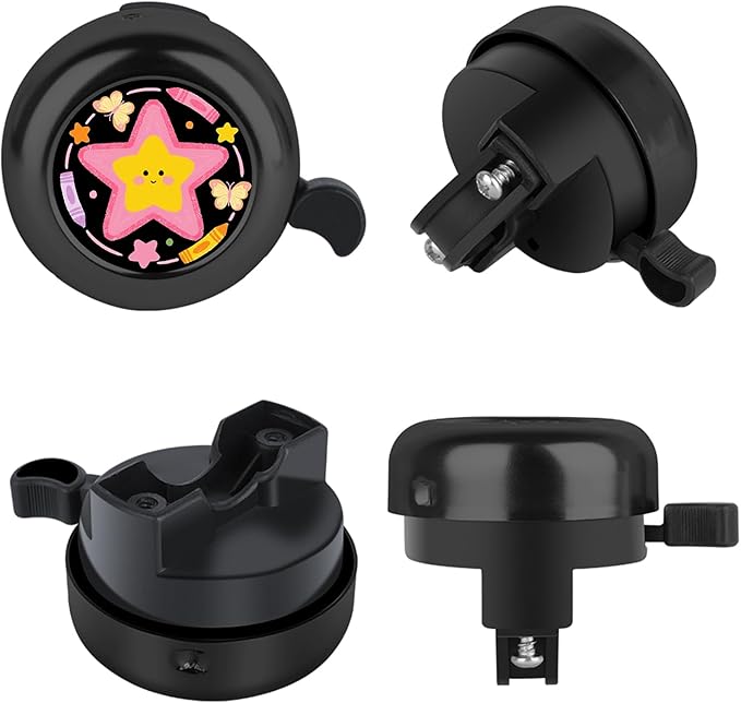 MZELQ Bicycle Bell Cute Clear Sound Adjustable Size Aluminum Bike Accessories Bell Ring for Girls Women Kids Adults