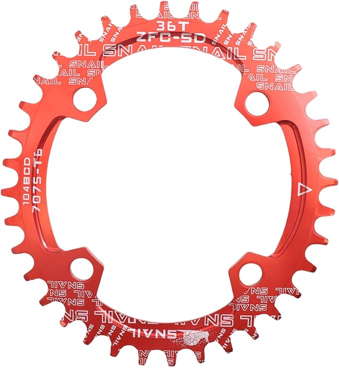 DJC Bike Chainring 104BCD Round/Oval 30t 32t 34t 36t 38t 40t 42t 44t 46t 48t 50t 52t Tooth Narrow Wide 7/8/9/10/11/12 Speed Ultralight MTB Mountain Bike 104 BCD Chainwheel