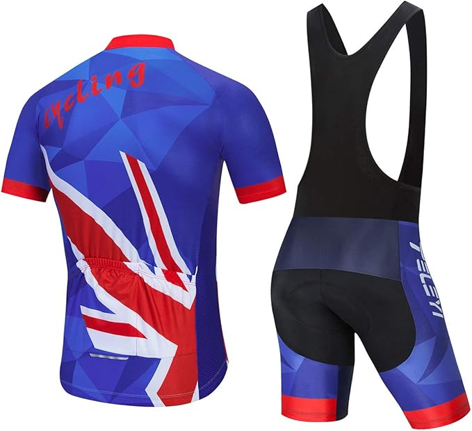 Men's Cycling Jersey Set, Summer Mountain Bike Clothing Short Sleeved Riding Jerseys
