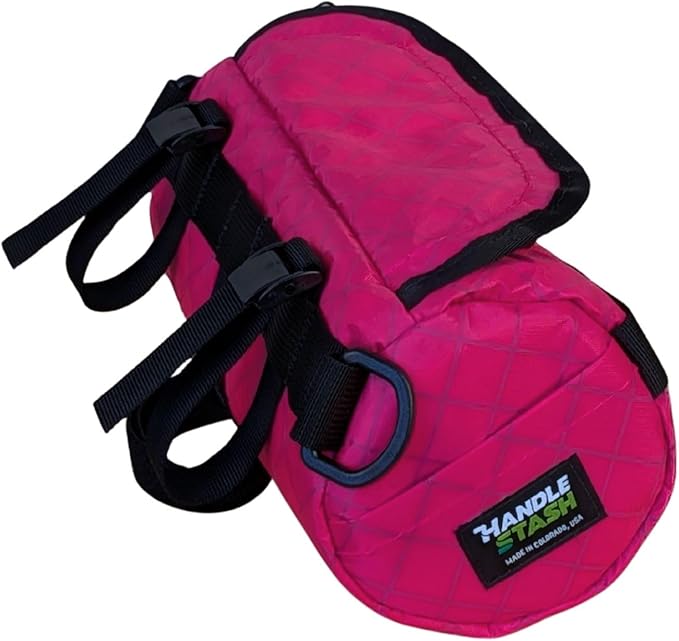 Handlebar Bag (Punk Princess) | 2 Liter Capacity | Spacious Bike Bag w/ 2 Extra Long Buckle Straps & 1 Hook-and-Loop Strap | Water Resistant Front Basket | Bike Accessories | Made in USA