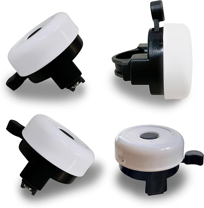 Bike Bell, Loud Crisp Clear Sound, for Adults and Kids, Classic, White
