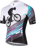Cycling Jersey Men Full Zip Bike Shirt Racing Top Bicycle Clothing
