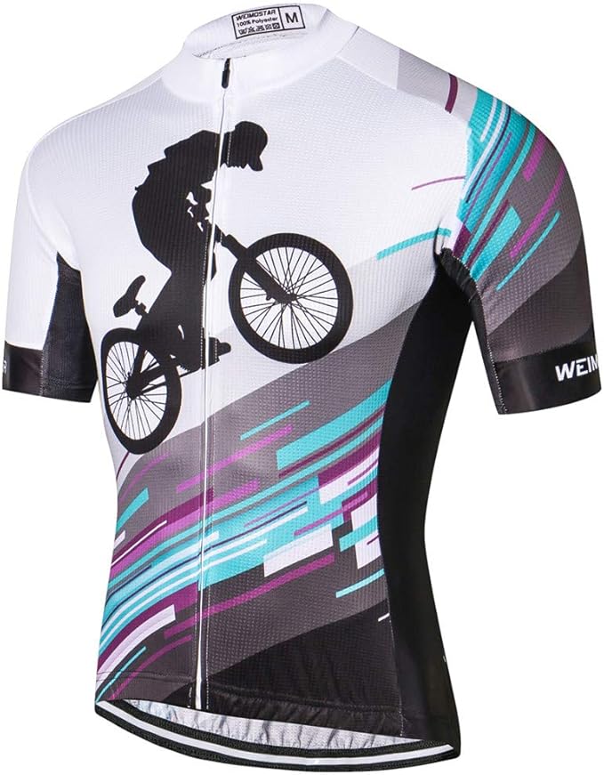Cycling Jersey Men Full Zip Bike Shirt Racing Top Bicycle Clothing