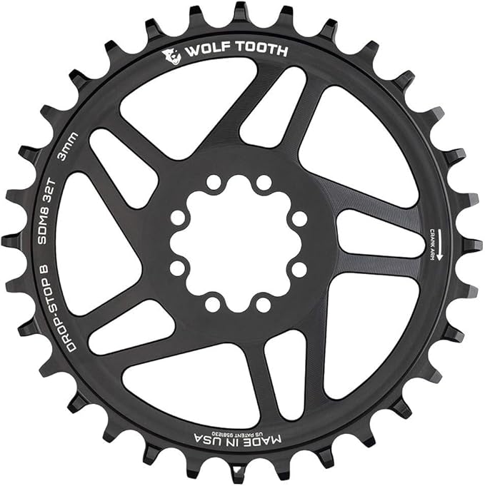Wolf Tooth Direct Mount Chainring for SRAM 8-Bolt Raw Silver