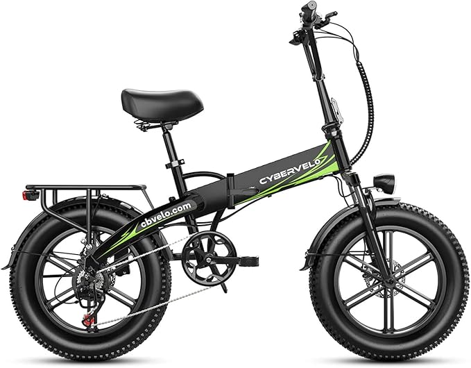 1000W Folding Electric Bike for Adults,75+ Miles,30+MPH,48V 20.8Ah Removable Battery,20" Fat Tire Electric Bike,Front Suspension 7-Speed Commuter Ebike,UL Certified