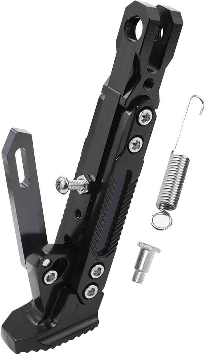 Motorcycle Kickstand for KTM 1050 Adventure/1090 Adventure/1090 Adventure R/1190 Adventure/RC8, Adjustable Universal Aluminum Side Stand for Motorbike Heavy Duty Parking Support Foot