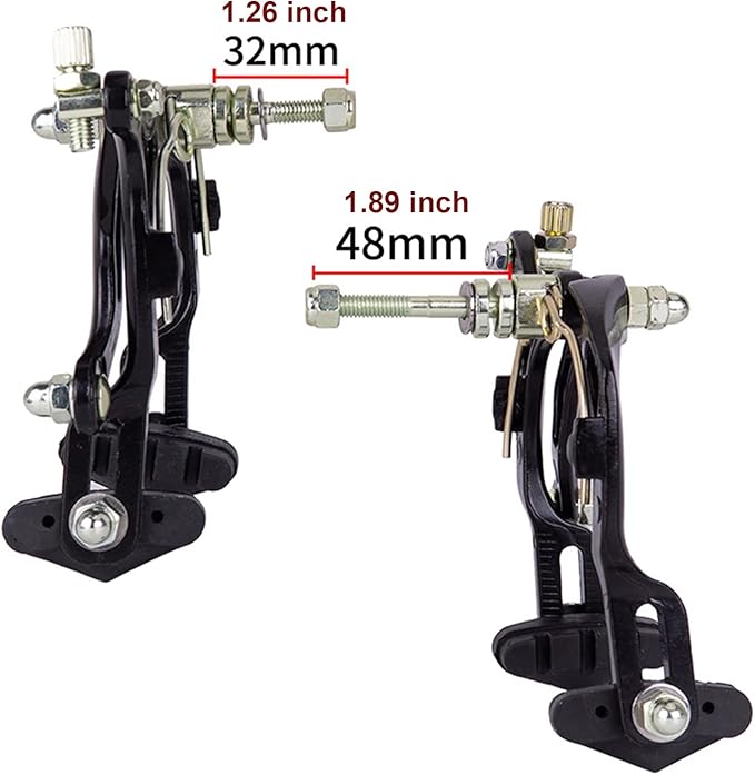 Mimoke Bike Brake Set Front and Rear Bike C Brake Caliper Include Inner and Outer Cables and Bike Brake Levers Kit Aluminum Alloy for MTB Road Bike