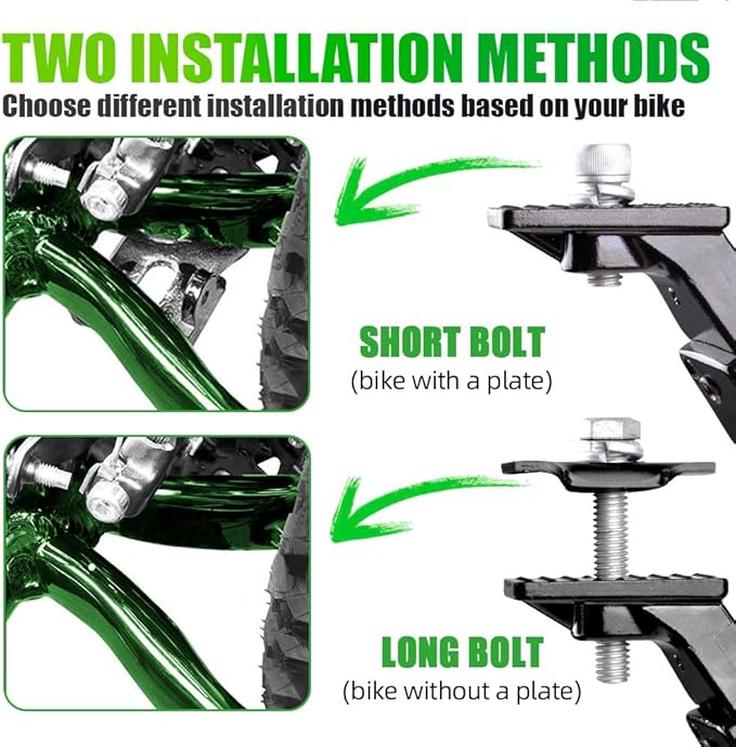 RBRL Bike Kickstand Center Mount 24–29 Inch, Height Adjustable Kick Stand for E-Bike, MTB, Trekking & City Bike, Heavy Duty Aluminum Alloy Bicycle Stand (Max Load 100lbs)