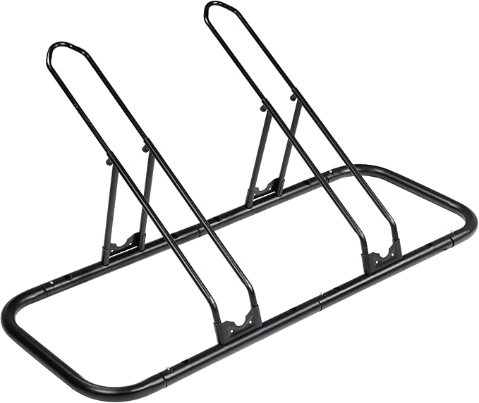 CyclingDeal Bike Rack Floor Parking Bike Stand for up to 6 Bicycles | Indoor, Home & Garage Storage Rack | Stable & Secure Bicycle Stand w/ Tire Grooves Up to 29", Holding Plates & Custom Spacing