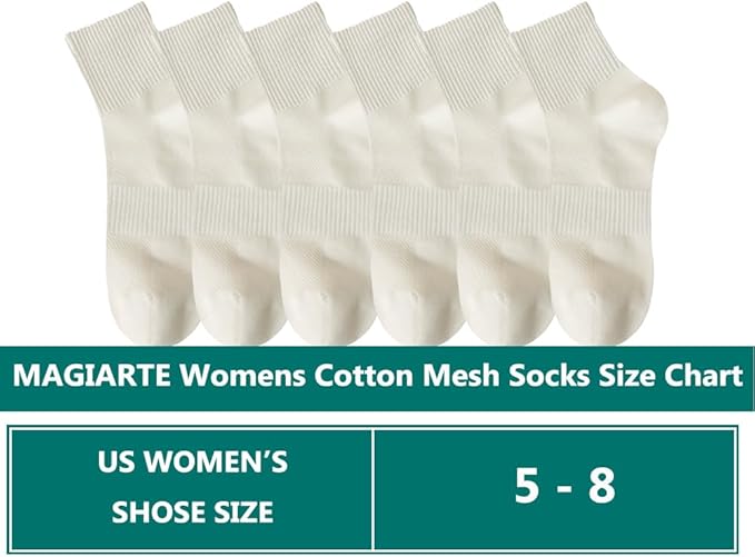 MAGIARTE Womens Mini Crew Ankle Socks Athletic Casual Cotton Socks for Women