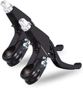 DISIWENE 1 Pair Bicycle Brake Lever, V-Brake Handlebar Aluminium Alloy Bike Brake Handle Universal 2.2cm for Most Bicycle, Road Bike, Mountain Bike (Black)