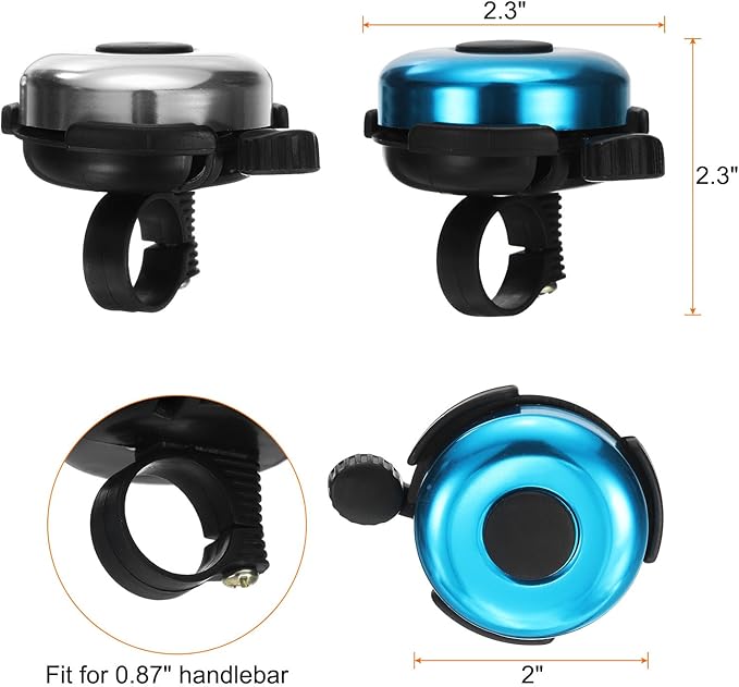 HARFINGTON Bike Bell Classic Bicycle Bell with Loud Crisp Clear Sound Bike Ring Bell Aluminum Bike Accessories