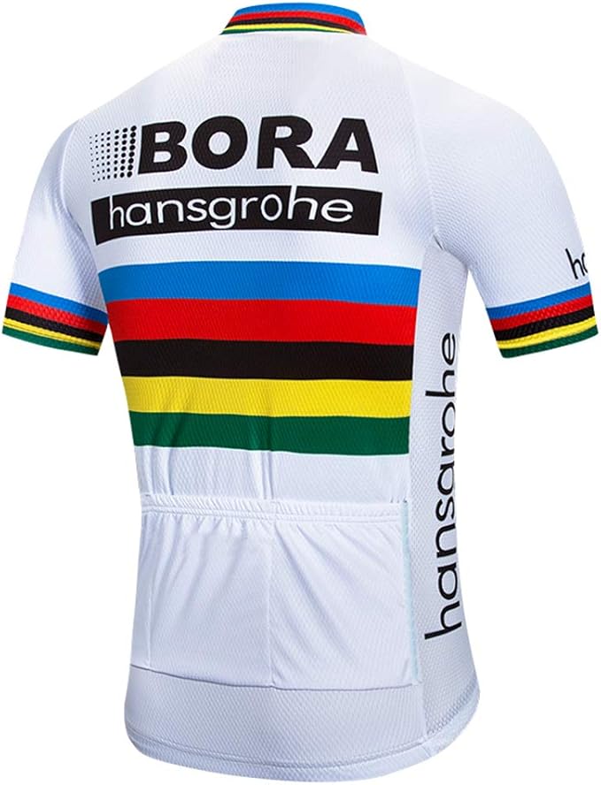 Men's Cycling Bike Jersey Short Sleeve Biking Shirt with 3 Rear Pockets + Zipper Pocket Breathable Quick Dry Bicycle Jersey