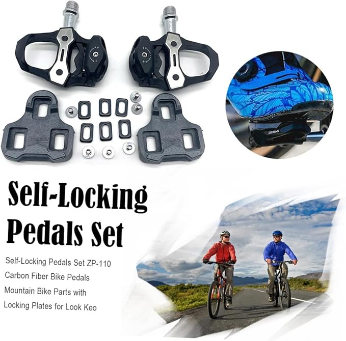 Generic Self-Locking Locking Pedal Seats Hanger Straps Pedals Alarm Lock Moped Locks Stationary Rear Rack Bicycle Seat Cushion Holder Road Pocket Platform Pedals Bike Aluminum Alloy