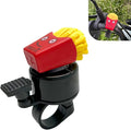 Bike French Fries Bell, Aluminum Alloy Bicycle Bell with Plastic Base, Loud Crisp Clear Sound Bicycle Bells, Universal for Road Mountain Scooter Tricycles Bike