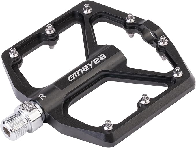 Bike Pedals, Universal Fit Bicycle Pedals Aluminum 9/16" Sealed Bearing Lightweight Wide Flat Platform for Road Mountain BMX MTB Bike
