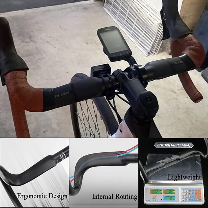 RXL SL Carbon Drop Handlebar - Aero Road Bike Handlebars, 3K Matte Black, 31.8x420mm
