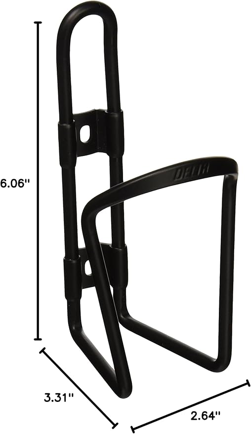 Lightweight Bike Water Bottle Holder by Delta Cycle - Bottle Cage Holder Mount - Compatible with Any Standard Water Bottle - Easy Installation Quickly Mounts to Any Bike