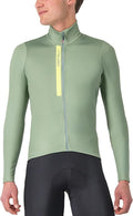 CASTELLI Men's Entrata Thermal Jersey, Long Sleeve Zip Up Fleece Insulated Base Layer for Winter Road Cycling I Gravel Biking