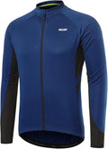 ARSUXEO Men's Full Zipper Long Sleeves Cycling Jersey Bicycle BikingBike Shirt 6030