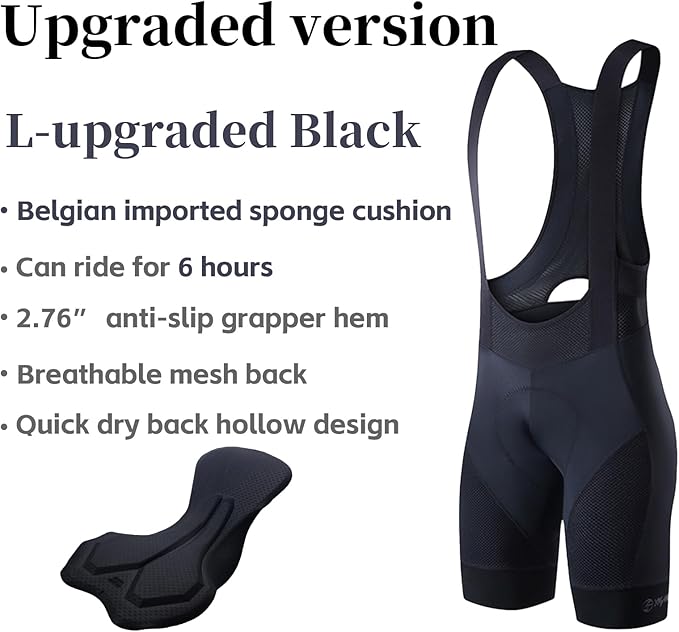 Cycling Bib Shorts for Men - Road Bike Bicycle Breathable Padded Riding Tights
