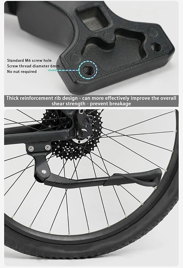 Bike Kickstand for Cannondale Bad Boy, Aluminum Adjustable Kickstand Foot Side Stand Suppor Rear Side Bicycle Stand with Non-Slip Rubber Foot,B