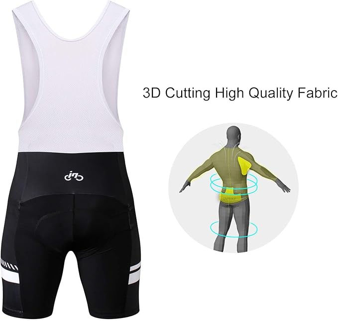 INBIKE Cycling Jersey Mens Set Reflective Breathable Biking Outfit Quick-Dry Bib Bicycle Jersey with 3D Padded Shorts