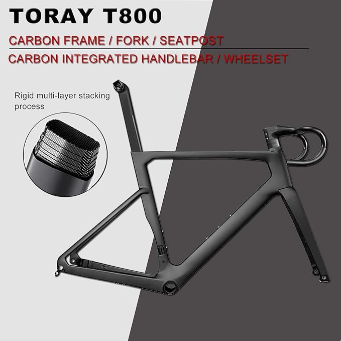 KABON Full Carbon Road Bike,Lightweight 700C Racing Bicycle with 105 R7120 24S Shift Groupset and Hydraulic Disc Brake Bike with Carbon Wheels for Adult
