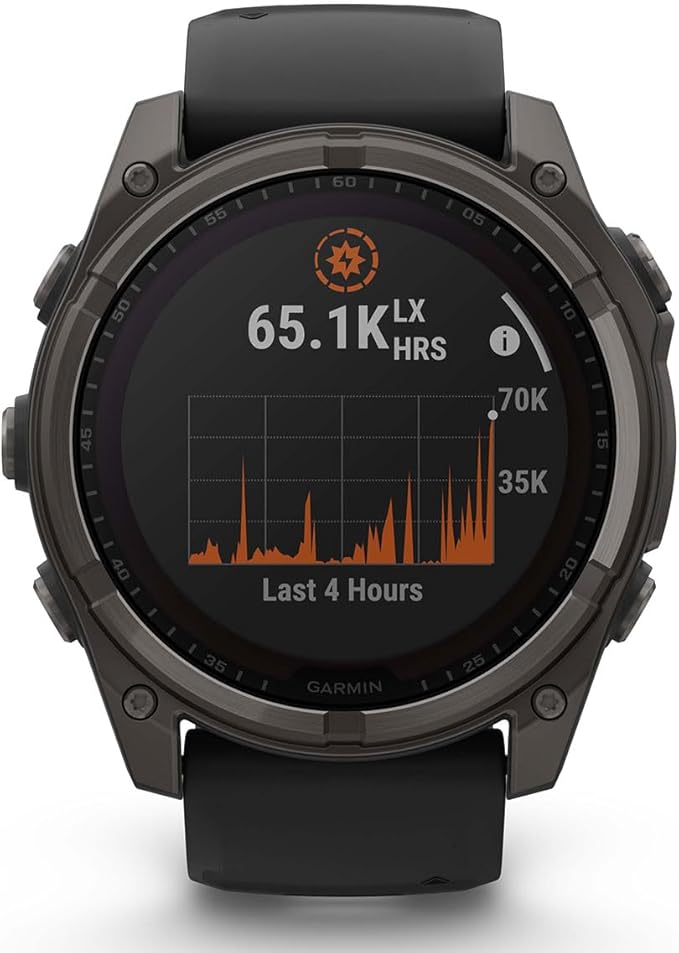 PlayBetter Garmin Fenix 8 Solar Sapphire (51mm, Carbon Gray DLC Titanium) Multisport GPS Smartwatch Bundle - 1.4” Touchscreen, Built-in LED Flashlight Wireless Running Earbuds