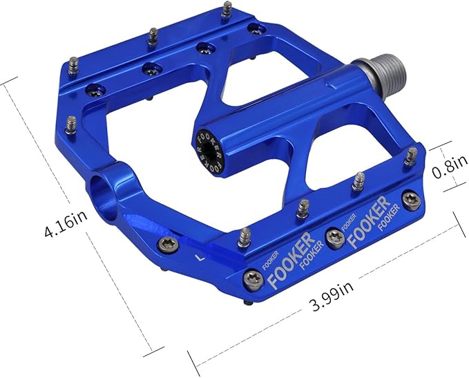 FOOKER Bike Pedals Non-Slip Aluminum Alloy MTB Mountain Bike Pedals 3 Bearing 9/16" for Road BMX MTB Bikes