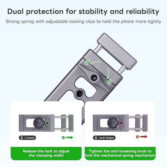 FANAUE Aluminum Motorcycle Phone Holder with 1" Ball Head Adapter Compatible with RAM mounts B Size Double Socket arm & Bike Handlebar Cell Phone Mount for 6-8.5" Smartphone