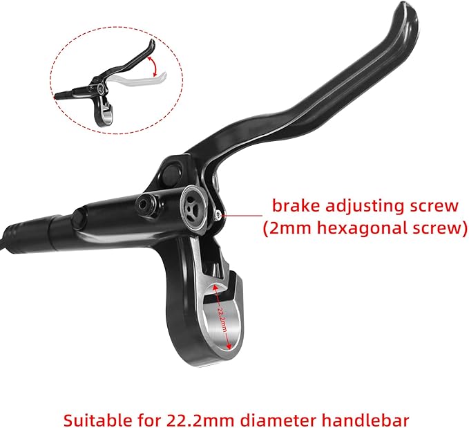 BR-BL-MT200 MTB Hydraulic Disc Brakes Set Left Front 800mm Right Rear 1550mm Mountain Bike Hydraulic Brake Mountain Bike Bicycle Disc Brake 2 Piston