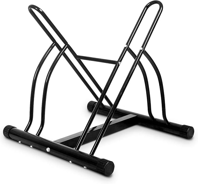 Goplus® Two Bicycle Bike Stand Rack Cycling Rack Floor Storage Organizer