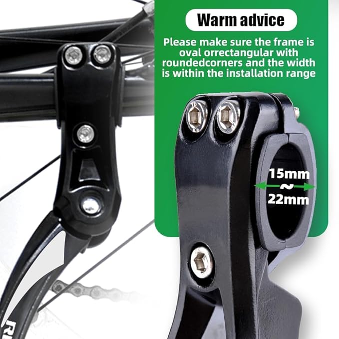 RBRL Bike Kickstand Adjustable, Rear Side Bicycle Kick Stand Suitable for 24-29 inch Bicycles, Aluminum Alloy Bicycle Kickstand for Mountain Bike/Road Bike/BMX/MTB