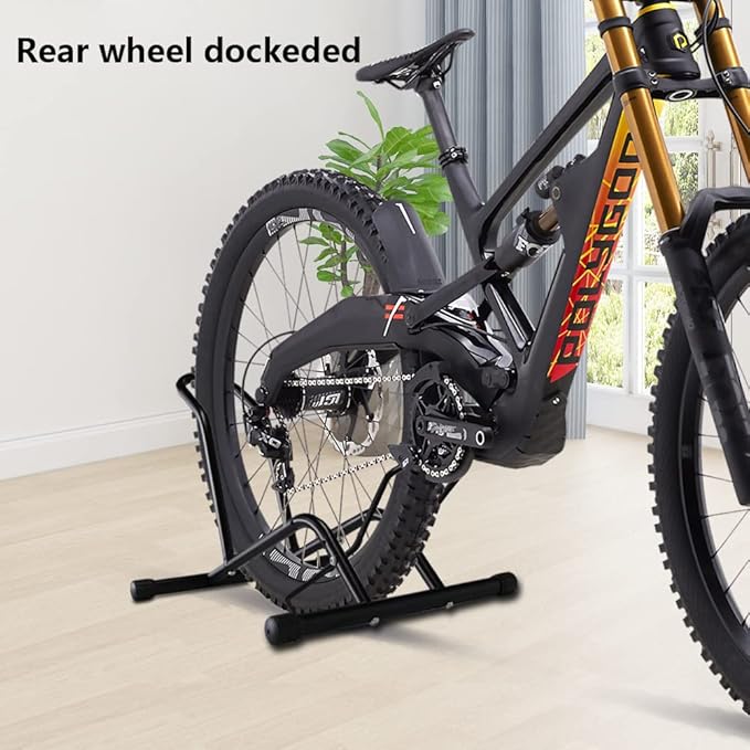 YYDS Bike Stand, Black, Alloy Steel, 3.35 in Wide, Easy to Use, Stable, Compatible with 3.35 in Tires, No More Worries About Bike Parking