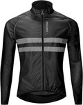 WOSAWE Men's High Visibility Cycling Wind Jacket Water Resistance Reflective Windbreaker