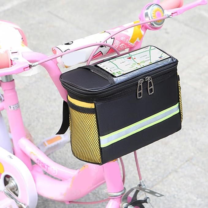 Bicycles Front Frame Storage Pouches with Reflectives Strips Road Bikes Handlebars Bag Cycling Accessories Easy installa