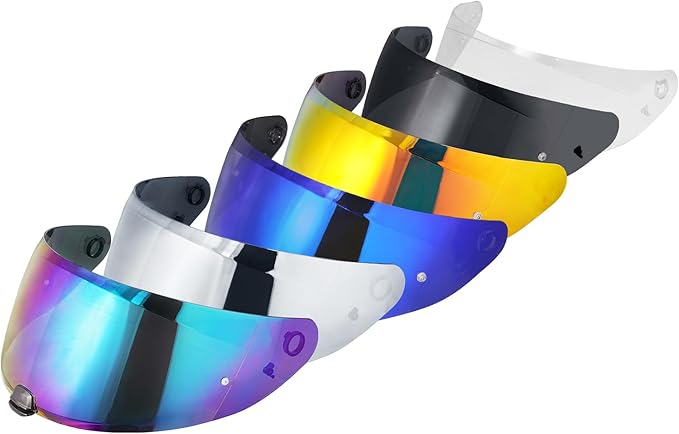 Hj-31 Motorcycle Helmet Visor,Shield Replacement Visor for i10 /i70,Motorcycle Visors,Motorcycle Helmet Visor Accessories (Rainbow)