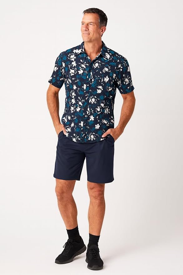 Club Ride Apparel New West Cycling Shirt - Men's Short Sleeve Cycling Jersey - Sport Fit Snap Down Top - 50 UPF Riding Shirt