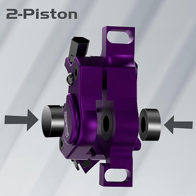 XT-7 Hydraulic Disc Brakes Calipers,Line Pulling/Cable Actuated Front & Rear Brake Calipers for MTB/Mountain Bike/E-Bike.