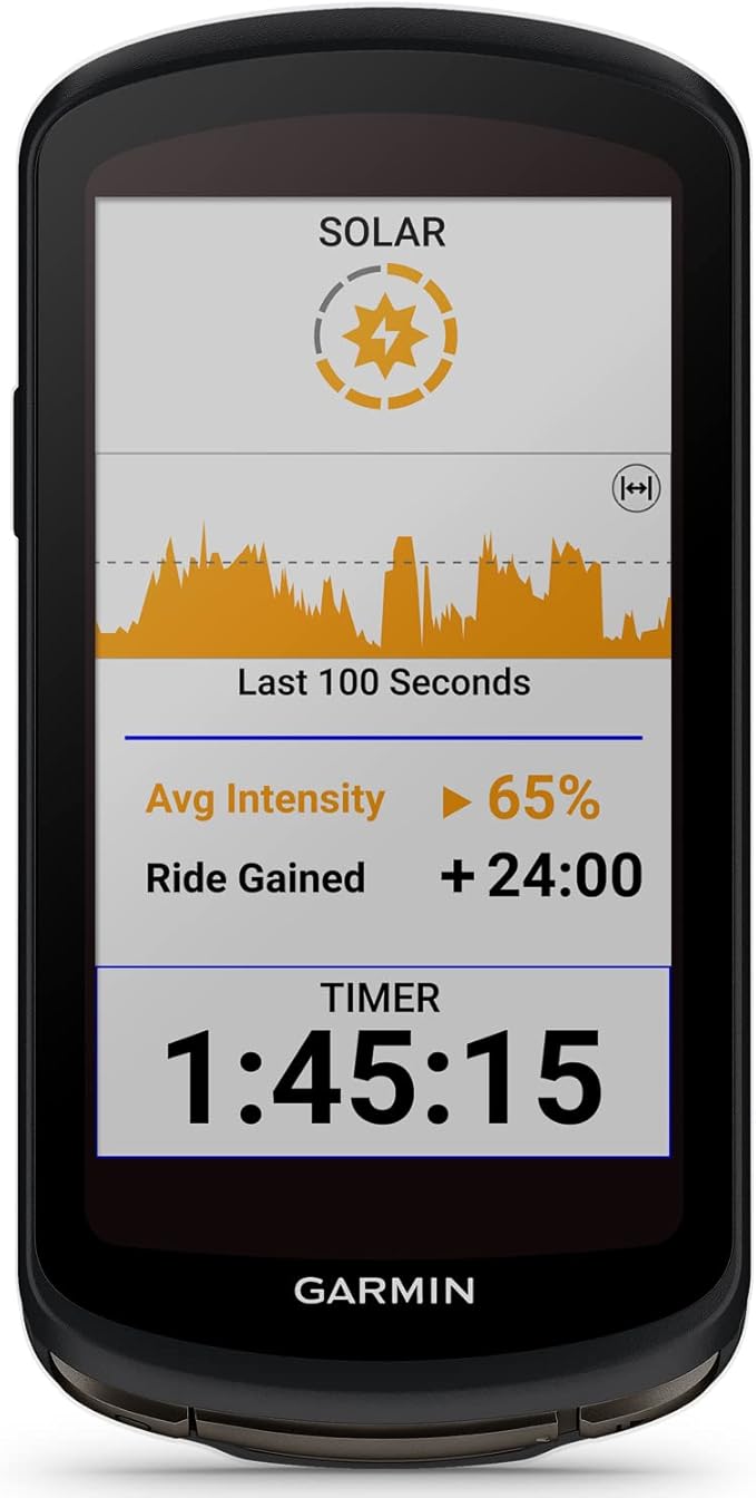 Garmin 010-02503-20 Edge 1040 Solar GPS Cycling Bike Computer | Official USA Partner Model | Bundle with Deco Gear Heavy Duty Combination U-Lock + Workout Cooling Sport Towel