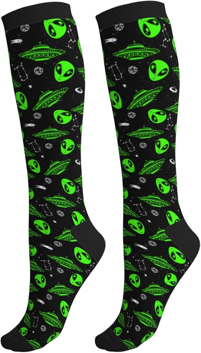 bassyil Compression Socks for Women & Men Circulation 15-20 mmHg Knee High Best Support for Nurses Travel Running Athletic