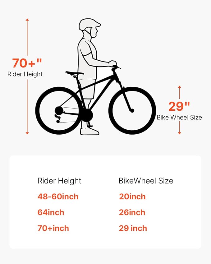 VEVOR Mountain Bike for Men/Women, 20"/26"/29" Sizes, 7/21/24 Speed Twist Shifting, Front or Dual Suspension, Dual Disc Brakes, Comfort Saddle, Sleek Colors
