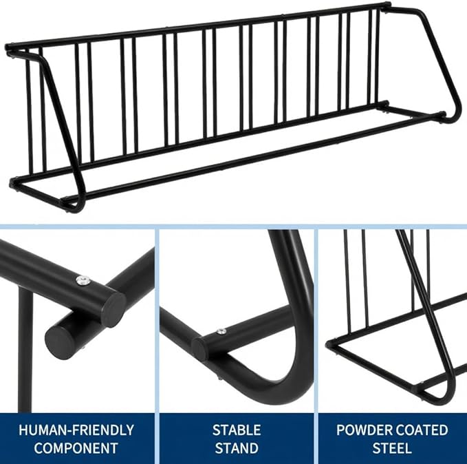 Floor Bike Rack,Sigle-Side 10-Bike Rack 122" L,Grid Bike Rack In Ground,Freestanding Bicycle Floor Parking Stand,Stand Bike Racks for Garages Streets Yards Bike Events